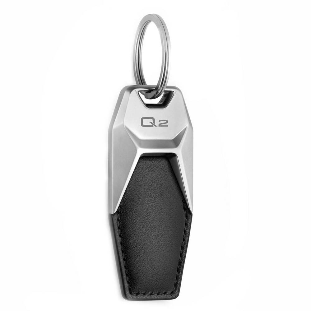 Breloc cu logo, Audi Q2, Negru/Argintiu